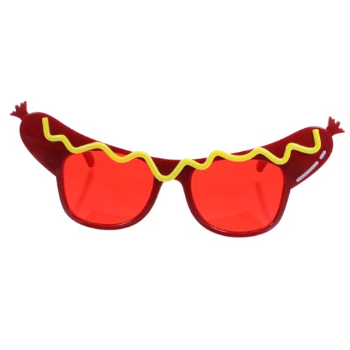Hemobllo Party Brille im Hot Dog Design Lustige Streichbrille aus Foto Requisite für Partys Karneval und Fasching Leicht und Tragbar für Feiern von Hemobllo