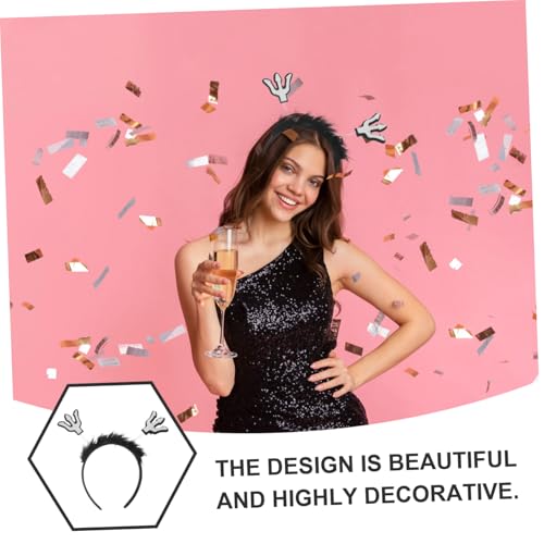 Hemobllo Party Haarreif mit Zauberstab Schwarzes Stirnband aus Kunststoff und Langlebig und Bequem Halloween Kostümaccessoire für Frauen Karneval Cosplay und Foto Requisiten von Hemobllo