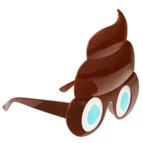 Hemobllo Partybrille Kreative Poop Form Sonnenbrille Einzigartige und Funky Partybrillen für Festivals Fotoshootings und Originelle Partyausstattung von Hemobllo