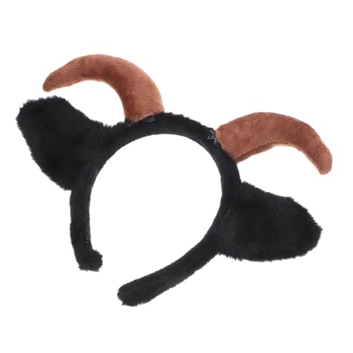 Hemobllo Plüsch Lammohren Stirnband mit Elastischem Band Weiches Tierhaarreif für Halloween Karneval Weihnachtsfeier und Kostüm Flexibler Sitz für Erwachsene und Mädchen Niedliches Cosplay von Hemobllo