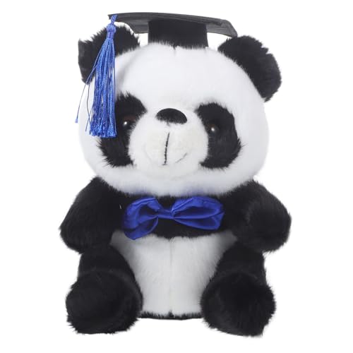 Hemobllo Plüsch Panda Kuscheltier Mit Doktorhut Süßes Zur Graduierung Niedliches Stofftier Für Absolventen Blauer Mit Fliege Dekoration Für Abschlussfeiern von Hemobllo