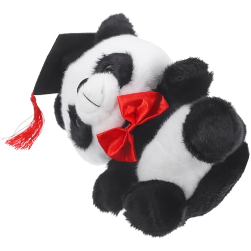 Hemobllo Plüsch Panda Mit Doktorhut Süßes Kuscheltier Für Abschlussfeiern Niedliches Für Absolventen Perfektes Dekorationsstück Zur Graduationsfeier Rotes Design Mit Fliege von Hemobllo