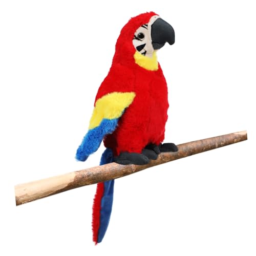 Hemobllo Plüsch Papagei Realistisches Stofftier mit Weiches Vogelspielzeug für Papageienliebhaber und Langlebig von Hemobllo