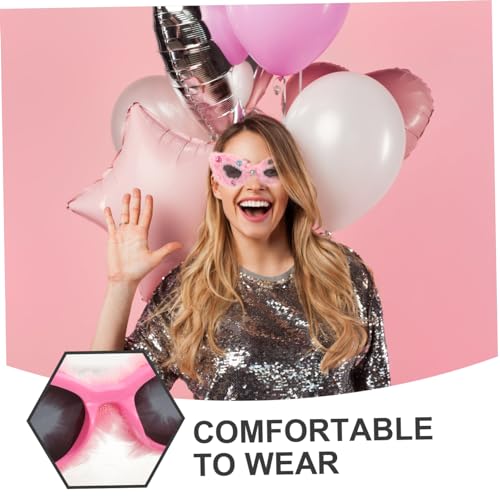 Hemobllo Plüsch Sonnenbrille Damen Fuzzy Party Brille mit Strass Lustige Kuschelige Brillengläser für Geburtstagsfeier Hochzeit Abschlussfeier Accessoire von Hemobllo