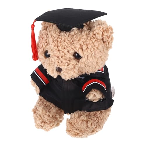 Hemobllo Plüschbär mit Doktorhut Graduation Bear Abschlussgeschenk Kuscheltier für Studienabschluss und Bachelor Dekoration Stilvolles Stofftier fürs Büro und Zuhause von Hemobllo