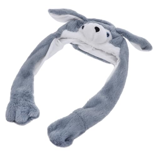 Hemobllo Plüschmütze mit Beweglichen Ohren Grauer Husky Design Wärmende Winterkappe Lustiger Cosplay Hut für Erwachsene Kreatives Fotozubehör mit Wackelnden Tierohren Hemobllo Plüschmütze mit Beweglichen Ohren Grauer Husky Design Wärmende Winterkappe Lustiger Cosplay Hut für Erwachsene Kreatives Fotozubehör mit Wackelnden Tierohren von Hemobllo
