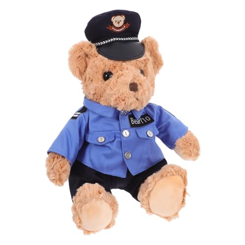 Hemobllo Polizeibärenpuppe simulieren ausgestopftes Bären-Plüschtier Kuscheltiere Bär Plüschbär Tragen Sie Plüschspielzeug Sachen Kleinkind Personal realistisch Teenager PP Baumwolle Hemobllo Polizeibärenpuppe simulieren ausgestopftes Bären-Plüschtier Kuscheltiere Bär Plüschbär Tragen Sie Plüschspielzeug Sachen Kleinkind Personal realistisch Teenager PP Baumwolle von Hemobllo