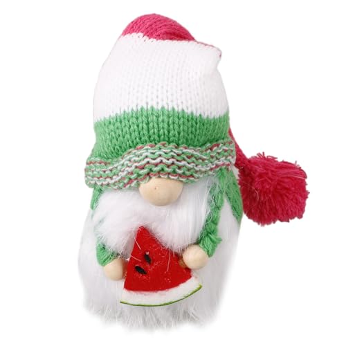 Hemobllo Puppe Dollhouse Dekorationen Wassermelonen-Dekoration Fruchtdekor Wassermelonenverzierung Figur Wohnkultur Dollhouse Decor Obsthaus Desktop -Ornamente Mini -Figur Stoff von Hemobllo