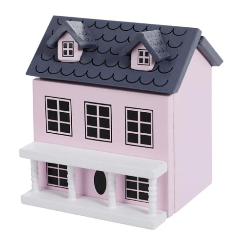 Hemobllo Puppenhaus mit Hölzernen Mini Möbeln Süßes Mikrolandschaftsdekor für Kreative Gartenideen Perfektes Accessoire für Mini und Spielzeughäuser von Hemobllo