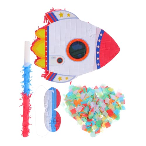 Hemobllo Raketen Piñata mit und Augenbinde Bunte Konfettifüllung Robuste Papp und Krepppapierkonstruktion Einfache Aufhängung Astronauten und Weltraum Dekoration für Kindergeburtstagsspiel Hemobllo Raketen Piñata mit und Augenbinde Bunte Konfettifüllung Robuste Papp und Krepppapierkonstruktion Einfache Aufhängung Astronauten und Weltraum Dekoration für Kindergeburtstagsspiel von Hemobllo