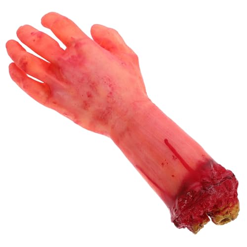Hemobllo Realistisches Abgetrenntes Handmodell Halloween Deko Horror Requisit für Party Gruselige Fake Hand Attrappe für Schaurige und Halloween Dekoration von Hemobllo