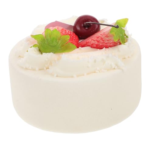 Hemobllo Realistisches Geburtstagskuchenmodell Künstliche Tortendekoration Lebensechte Food Prop Für Schaufenster Desserttisch Food Fotografie Küchen Deko von Hemobllo