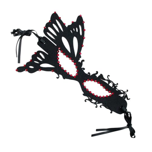 Hemobllo Rhinestone Cosplay Halbgesichtsmaske Schmetterling Party Karneval Halloween Verstellbar Leicht Komfortabel Für Damen Herren von Hemobllo