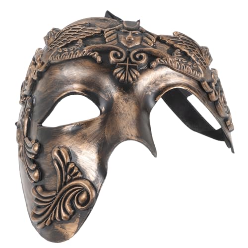Hemobllo Römische Soldaten Maske Halbgesichtsmaske für Herren Maskenball Halloween Kostüm Party Cosplay Vintage Detailreiche Verarbeitung Hemobllo Römische Soldaten Maske Halbgesichtsmaske für Herren Maskenball Halloween Kostüm Party Cosplay Vintage Detailreiche Verarbeitung von Hemobllo