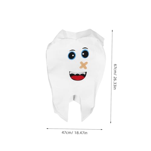 Hemobllo Rollenspiel Kostüm Weißes Zahn Design Weiches Bequemes Verkleidungskostüm für Jungen und Mädchen Bühne Party Fotoshooting Hemobllo Rollenspiel Kostüm Weißes Zahn Design Weiches Bequemes Verkleidungskostüm für Jungen und Mädchen Bühne Party Fotoshooting von Hemobllo