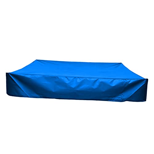 Hemobllo Sandkastenabdeckung in Quadratischer Form Sandkästen Blau Klein Quadratischer Sandkasten Stoff Sandkastenabdeckung Quadratisch Bad Sandkasten Mit Deckel Blue von Hemobllo