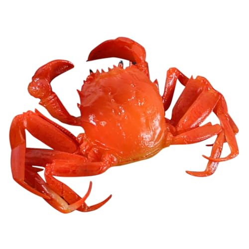 Hemobllo Simulationskrabbenmodell künstlich gefälscht deko Simulationstiermodell-Ornamente Krabbenfiguren realistische Krabbe Meeressimulation Krabbe Nachahmung Einer Krabbe PVC von Hemobllo