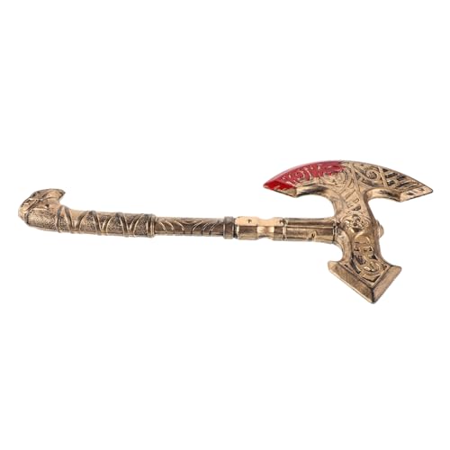 Hemobllo Simulierte Waffenprops Halloween -Party -Requisite Party Performance Prop simulierte gefälschte Halloween-Partygeschenk geschmeidige Axtstütze Plastik Golden von Hemobllo