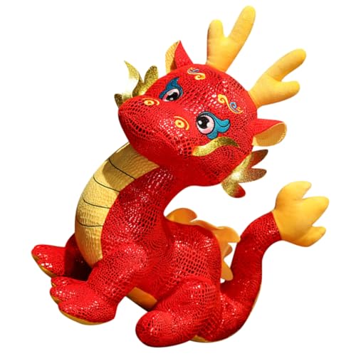 Hemobllo Sternzeichen-Drachen-Puppe Für Mädchen Drachenpuppen- Plüsch Anschmiegsames Kuscheltier Süße Kuscheltiere Dekoration Puppenaugen Drache Stofftier Rot Pp Baumwolle von Hemobllo