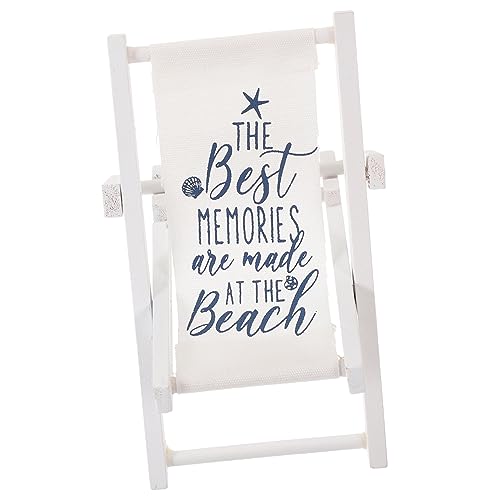 Hemobllo Strandkorb Dekoration Küsten Im Freien Stuhlmodelldekore Mini-strandkorb Winzig Thema Meer Falten Heimdekoration Stoff Kind Faltbar Gemütlich Desktop-Dekoration Zubehör Holz von Hemobllo