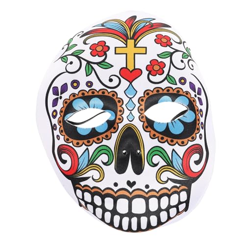Hemobllo Tag der Toten Totenkopfmaske Mexikanische Karnevalsmaske für Erwachsene Komfortable Vollgesichtsmaske für Halloween Feiern Mottopartys für Kreative Hemobllo Tag der Toten Totenkopfmaske Mexikanische Karnevalsmaske für Erwachsene Komfortable Vollgesichtsmaske für Halloween Feiern Mottopartys für Kreative von Hemobllo