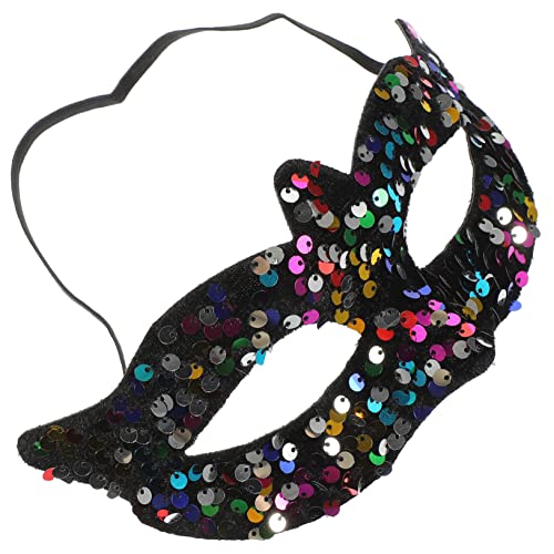 Hemobllo Tanzparty Maske Hochwertigem Pailletten Maske für Maskerade Verstellbar mit Elastischem Band für Karneval Halloween Kostümparty Cosplay von Hemobllo