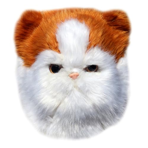 Hemobllo Tiermaske aus Realistische Kätzchenmaske für Halloween Süße Cosplay Dekorationsmaske für Erwachsene von Hemobllo