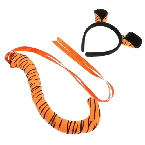Hemobllo Tiger Ohren Stirnband und Kreatives Cosplay Kostüm Zubehör aus Weichem Bequemem Material Auffälliges Tier Accessoire für Geburtstagsfeiern Karneval und Bühnenauftritte von Hemobllo