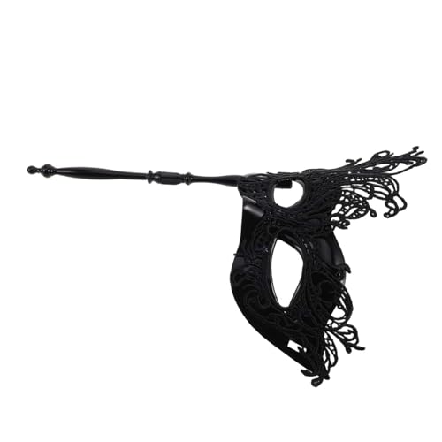 Hemobllo Venezianische Maskerade Maske mit Stock aus Spitze für Damen für Maskenball Barpartys und Bequeme Formbeständig Vielseitig Einsetzbar Einzigartiger Hemobllo Venezianische Maskerade Maske mit Stock aus Spitze für Damen für Maskenball Barpartys und Bequeme Formbeständig Vielseitig Einsetzbar Einzigartiger von Hemobllo