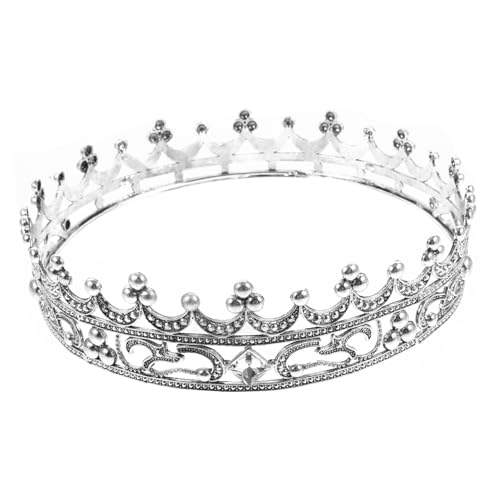 Hemobllo Vintage Herren Krone Retro Barock Kopfschmuck Antike Rundkrone für Erwachsene Elegant Stabiler Haarschmuck für Halloween Geburtstag Bühnenauftritte von Hemobllo