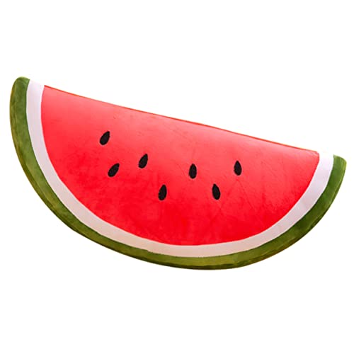 Hemobllo Wassermelonenplüschspielzeug Kissen Hey Gefüllte Wassermelone Gefüllte Plüsch-Wassermelone Code Wassermelonenmaterial Ausgestopft Obst Pp Baumwolle Rot von Hemobllo