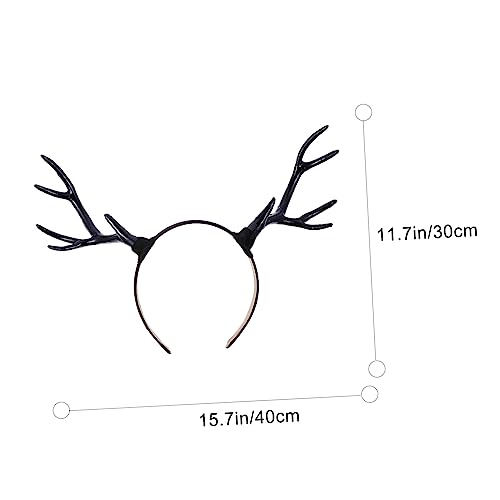 Hemobllo Weihnachtliches Rentier Geweih Stirnband Schwarzer Gothic Party Kopfschmuck Flexibel für Damen und Haustiere Cosplay Kostüm Zubehör Festliche Haar Dekoration Hemobllo Weihnachtliches Rentier Geweih Stirnband Schwarzer Gothic Party Kopfschmuck Flexibel für Damen und Haustiere Cosplay Kostüm Zubehör Festliche Haar Dekoration von Hemobllo