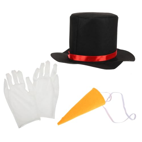 Hemobllo Weihnachtliches Schneemann DIY Kostümset mit Hut Karottennase und Handschuhen Kreatives Bastelset für Winterdeko Leichte und Langlebige Verkleidung für Weihnachtsfeiern und von Hemobllo