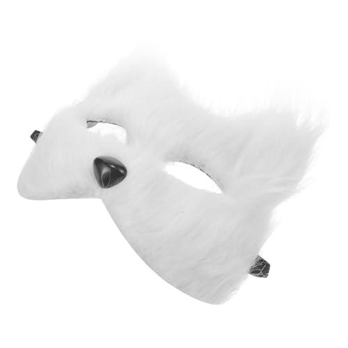 Hemobllo Weiße Fuchs Halbgesichtsmaske Cosplay Tiermaske für Halloween Karneval Maskerade Party Damen und Herren Langlebige Kostüm Requisite Hemobllo Weiße Fuchs Halbgesichtsmaske Cosplay Tiermaske für Halloween Karneval Maskerade Party Damen und Herren Langlebige Kostüm Requisite von Hemobllo