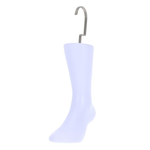 Hemobllo Weißes Weibliches Fußmodell mit Integriertem Haken Nahtloses Abs Material Socken und Schuhdisplay Robust und Tragbar für Schaufenster und Künstlerische Anwendungen von Hemobllo