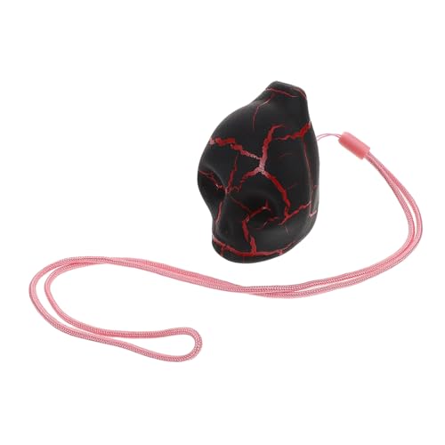 Hemobllo Whistle Keramikpfeifen -Totenpfeife Notpfeife schreiendes Pfeifen Zugpfeife Totenkopfförmige Pfeife Halloween-Pfeife Todespfeife Ton rot von Hemobllo