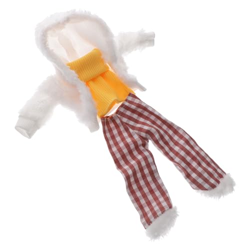 Hemobllo Wiederverwendbares Puppenkleid in Karomuster Ersatzkleidung für Mädchenpuppen Waschbares Stoffoutfit Einfach Anzuziehen Sicher und Modisch Hemobllo Wiederverwendbares Puppenkleid in Karomuster Ersatzkleidung für Mädchenpuppen Waschbares Stoffoutfit Einfach Anzuziehen Sicher und Modisch von Hemobllo