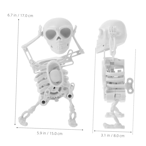 Hemobllo Wind Up Tanzendes Skelett Leichtes Gedrucktes Halloween Deko Lustiges Aufziehspielzeug Für Halloween Party Tischdekoration von Hemobllo