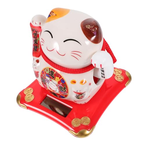 Hemobllo Winkende Glückskatze Solar Ornament Chinesische Maneki Neko mit Beweglichem Arm Niedliche Dekofigur für Auto und Zuhause Geschenkidee für Freunde Hemobllo Winkende Glückskatze Solar Ornament Chinesische Maneki Neko mit Beweglichem Arm Niedliche Dekofigur für Auto und Zuhause Geschenkidee für Freunde von Hemobllo