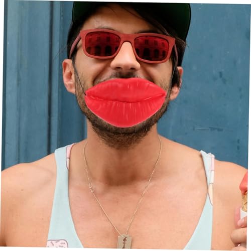 Hemobllo Witzige Große Rote Lippen Requisite aus Lustiges Cosplay Zubehör für Junggesellinnenabschiede Einfach zu Tragen Sicherer Halt für Partys und Feiern Hemobllo Witzige Große Rote Lippen Requisite aus Lustiges Cosplay Zubehör für Junggesellinnenabschiede Einfach zu Tragen Sicherer Halt für Partys und Feiern von Hemobllo