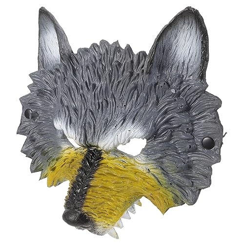 Hemobllo Wolf Maske Cosplay für Erwachsene Realistische Tiermaske für Karneval Halloween Kostümbälle Maskeraden PU Hemobllo Wolf Maske Cosplay für Erwachsene Realistische Tiermaske für Karneval Halloween Kostümbälle Maskeraden PU von Hemobllo