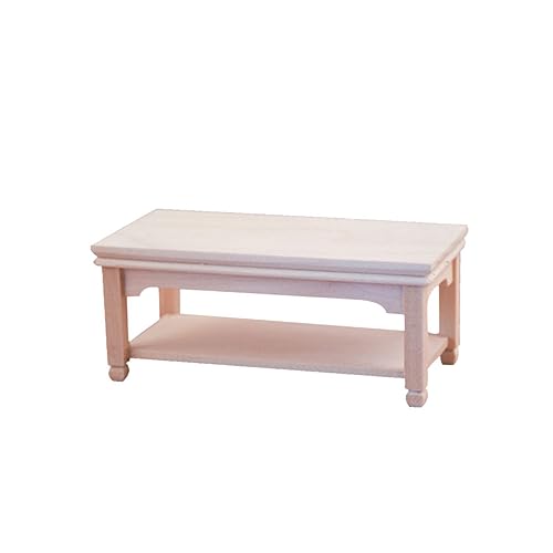Hemobllo kleines Möbelmodell holzmöbel holzgeschenke puppenhauszubehör Dollhouse Furniture puppenstubenmöbel holzdeko Miniatur-Tischfiguren Couchtisch aus Holz Mini-Teetisch Bambus von Hemobllo
