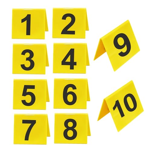 Evidenzmarkierungen, 10pcs Nr. 1-10 Doppelseitige Acryl-Tatort-Marker, Wiederverwendbare Beweisnummerkarten für Hinweisesspiele Halloween Props Dekoration Evidenzmarkierungen, 10pcs Nr. 1-10 Doppelseitige Acryl-Tatort-Marker, Wiederverwendbare Beweisnummerkarten für Hinweisesspiele Halloween Props Dekoration von Hemore