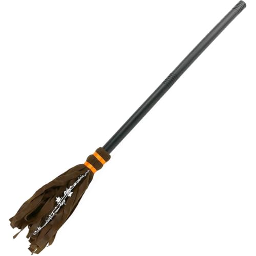 Halloween Witch Broom Witch Broomstick Kostümzubehör Broomstick Broom Realistischer Zauberer Flieger Filzstange für Halloween Cosplay Party, Kostümzubehör, Witc von Hemore