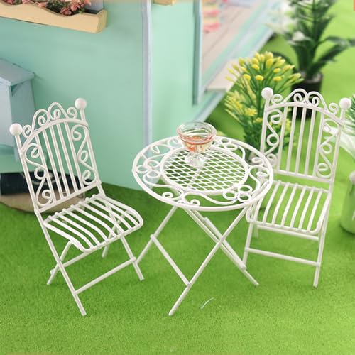 Hemore Bistro -Set, 3PCS/Set realistische Eisenminiatur -Puppenhauszubehör, lustige DIY -Zubehör weiß Miniaturmöbel für Dollhouse Decor Kinder Geschenke, Bistro Hemore Bistro -Set, 3PCS/Set realistische Eisenminiatur -Puppenhauszubehör, lustige DIY -Zubehör weiß Miniaturmöbel für Dollhouse Decor Kinder Geschenke, Bistro von Hemore