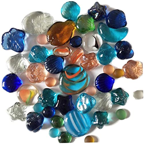 Hemore Kristallsteine, 0,5 kg farbenfrohe gemischte natürliche Kristall, Aquarium Landschaft dekorative Murmeln Steine für DIY -Dekorationen von Hemore