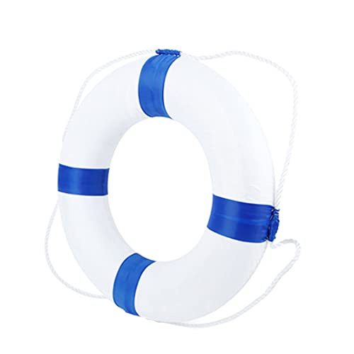 Hemore Life Preserver Ring, 20-Zoll-Schaumpool-Lebensring mit Nylonseil, Leichter Schwimmring, Lebensring Boje für Kinder 3-10 Jahre altes Schwimmbad mit (blau) von Hemore
