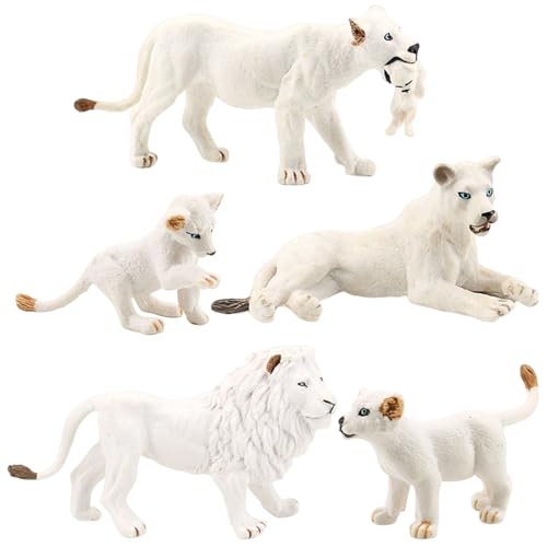 Hemore Löwen Figur 5pcs künstliche realistische Löwen Statue 5 Löwen Figur umfasst männliche, weibliche und Jungen dekorativen Löwen Spielzeug, Tierspielzeug, Löwenstatue Hemore Löwen Figur 5pcs künstliche realistische Löwen Statue 5 Löwen Figur umfasst männliche, weibliche und Jungen dekorativen Löwen Spielzeug, Tierspielzeug, Löwenstatue von Hemore