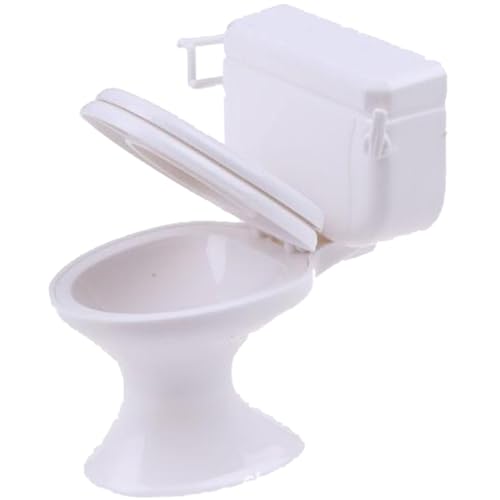 Hemore Miniaturtoilette, 2pcs 1:12 Scale Babypoottoilette, Mini -Puppenhaus -Toilette, Mini -Toilettenspielzeugkuchen -Top für Puppenhauszubehör von Hemore