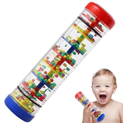 Hemore Regenmacher, 20 cm Regenstift für Babys, Rassel -Röhrchen Regenstock Shaker Spielzeug, Regenmacher Musik Sensorisches Spielzeug für Babys von Hemore